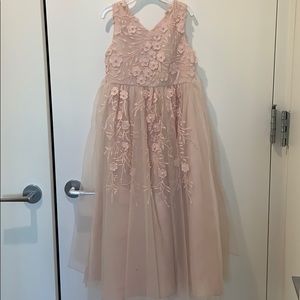 Rare Editions Little Girls Embroidered Mesh Maxi